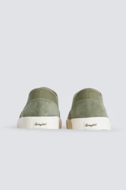 Sale Springfield Basket combin&eacute;e en cuir vert