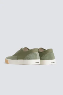Sale Springfield Basket combin&eacute;e en cuir vert