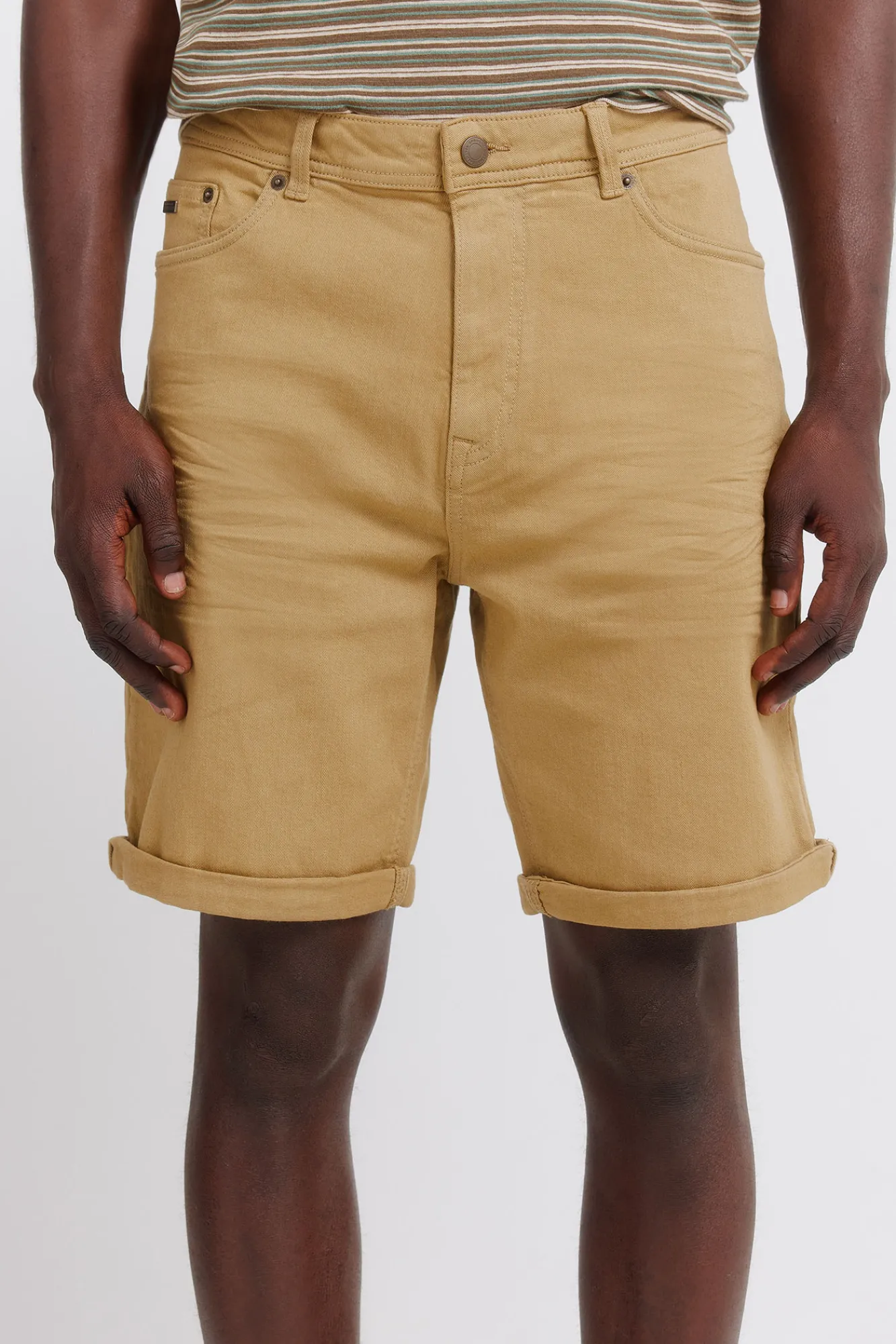 Best Springfield Bermuda 5 poches coupe slim délavée
