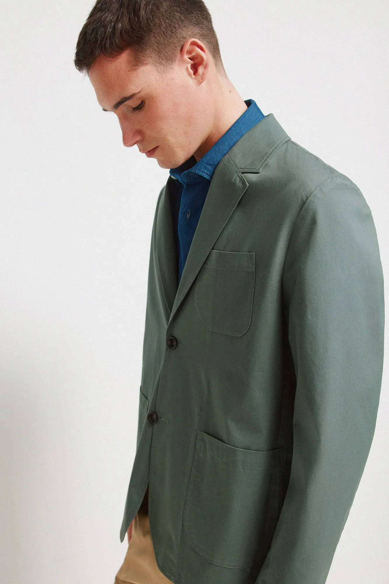 Discount Springfield Blazer en coton vert