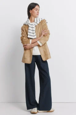 Discount Springfield Blazer en daim synth&eacute;tique camel