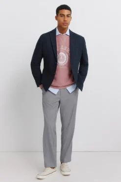 Discount Springfield Blazer en lin et coton bleu
