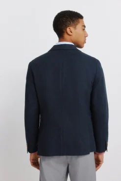 Discount Springfield Blazer en lin et coton bleu