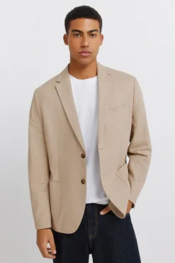Clearance Springfield Blazer en lin et coton gris
