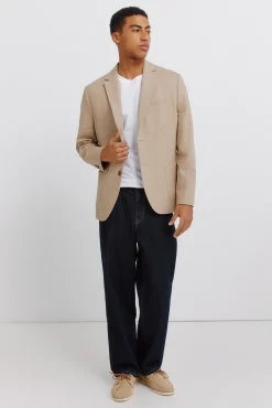 Clearance Springfield Blazer en lin et coton gris