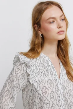 New Springfield Blouse &agrave; volume et volants