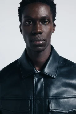 Springfield Blouson effet cuir noir