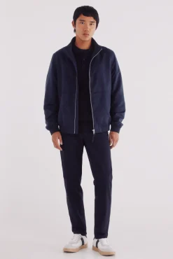 Best Springfield Blouson effet daim bleu