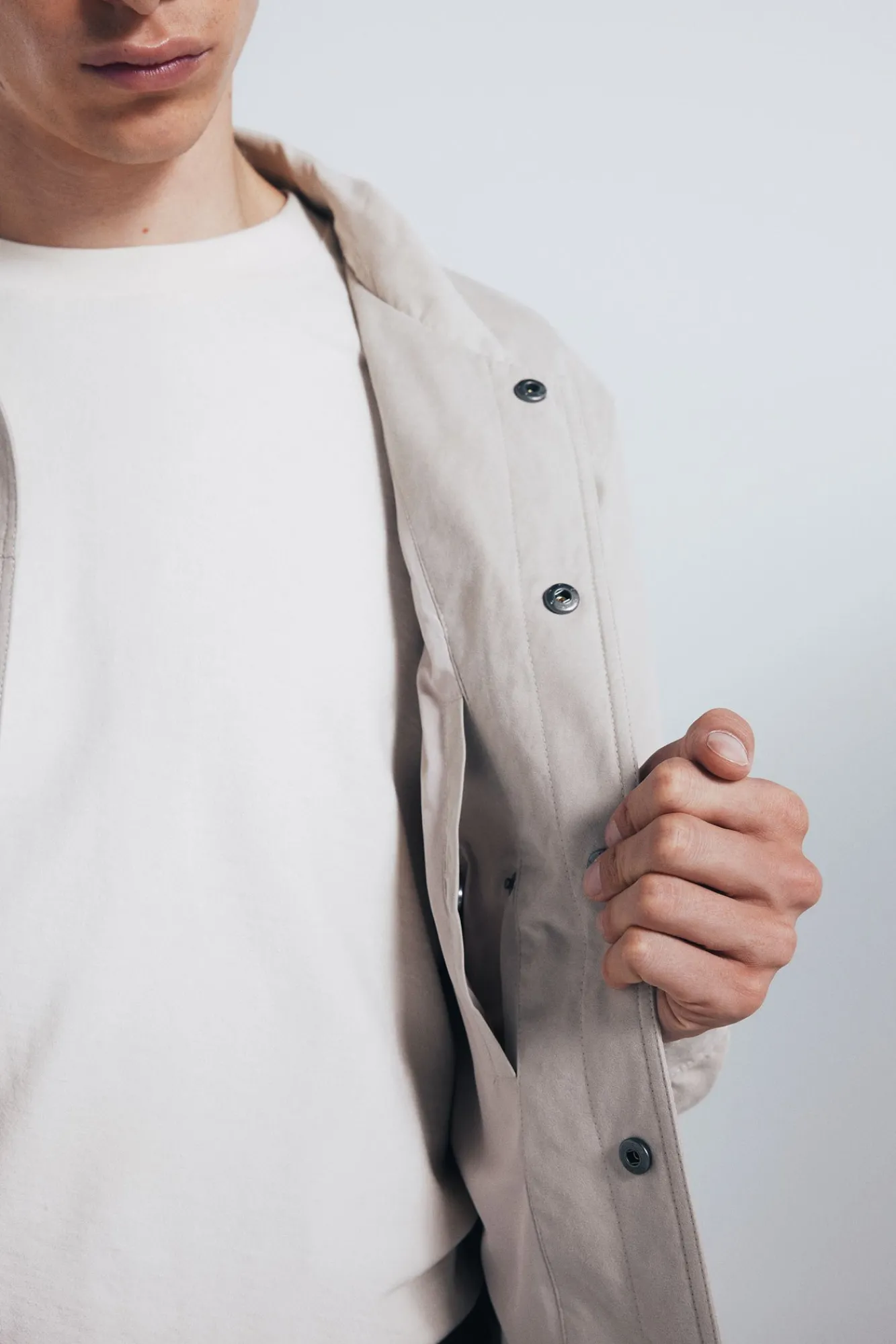 Clearance Springfield Blouson effet daim nude