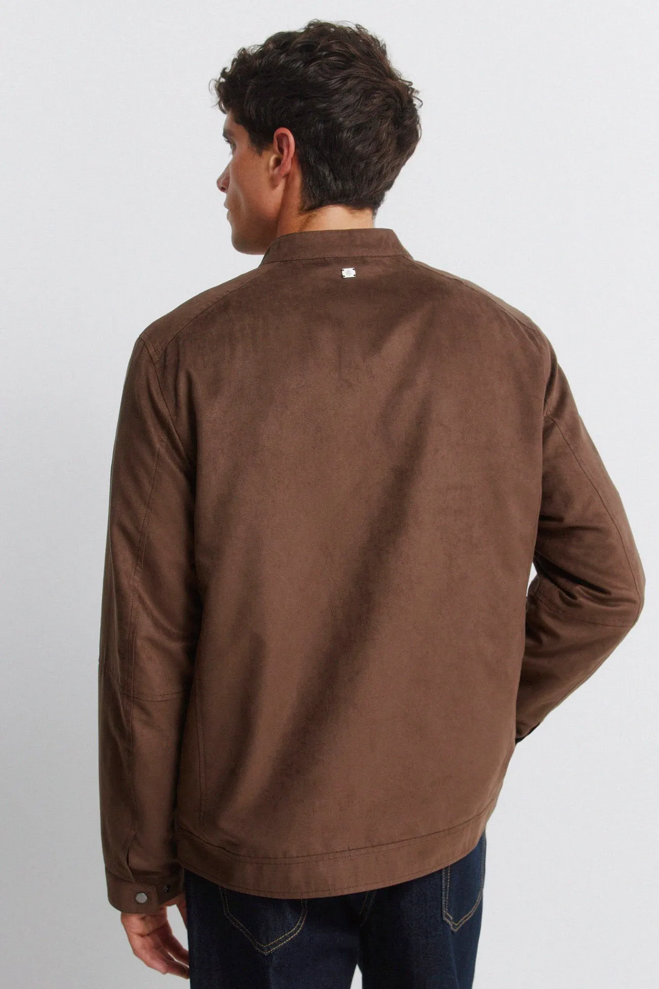 Sale Springfield Blouson effet daim nude