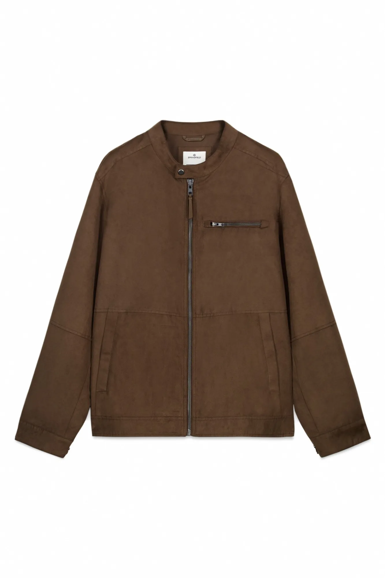 Sale Springfield Blouson effet daim nude