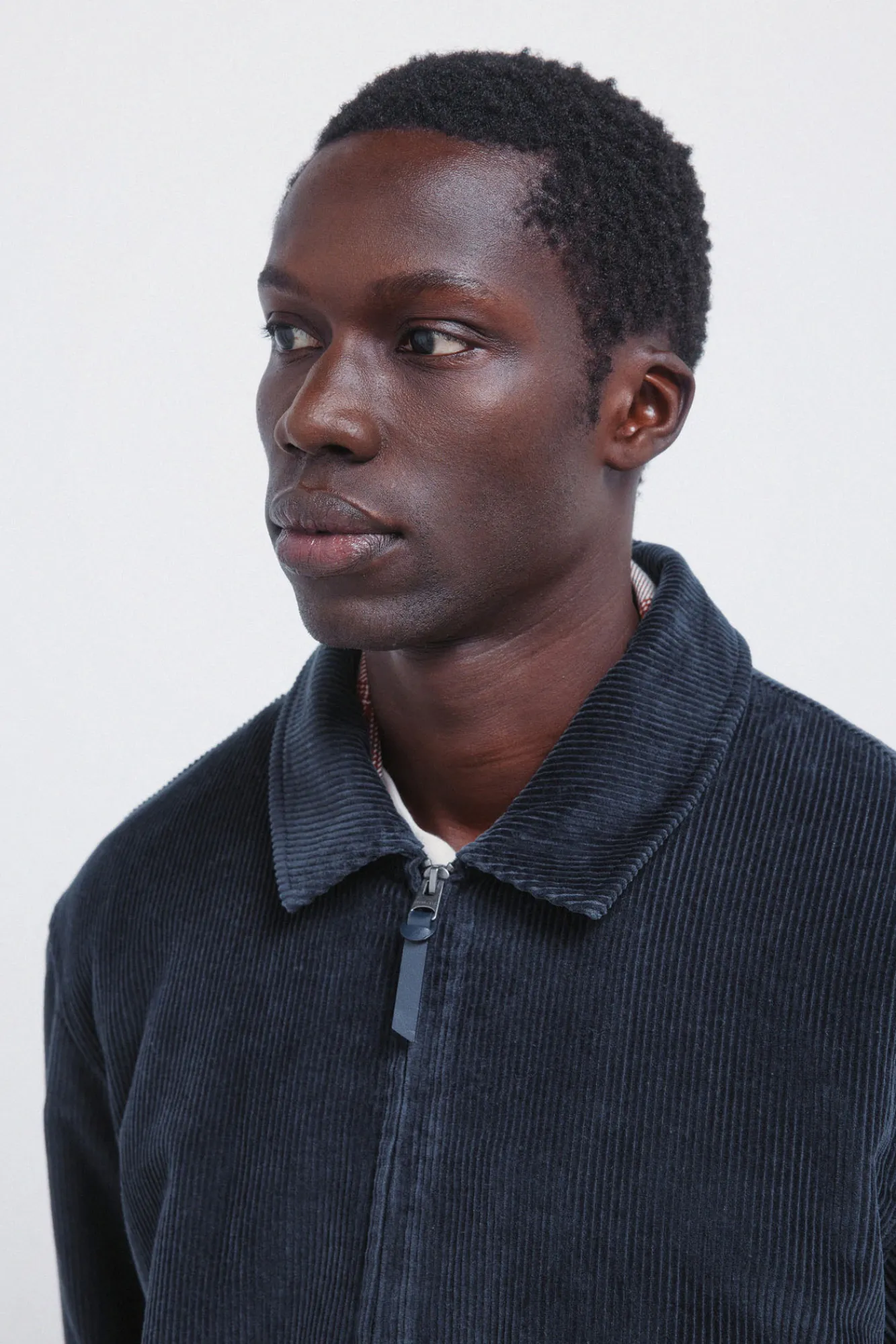 Best Springfield Blouson en velours côtelé bleu