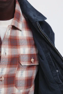 Best Springfield Blouson en velours côtelé bleu