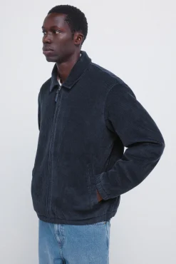 Best Springfield Blouson en velours côtelé bleu