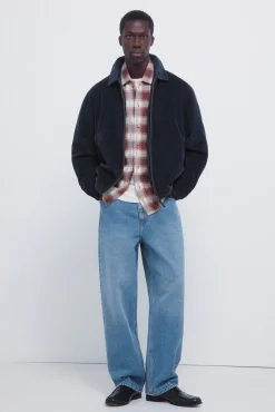 Best Springfield Blouson en velours côtelé bleu