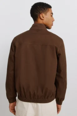 New Springfield Blouson léger en lin et coton nude