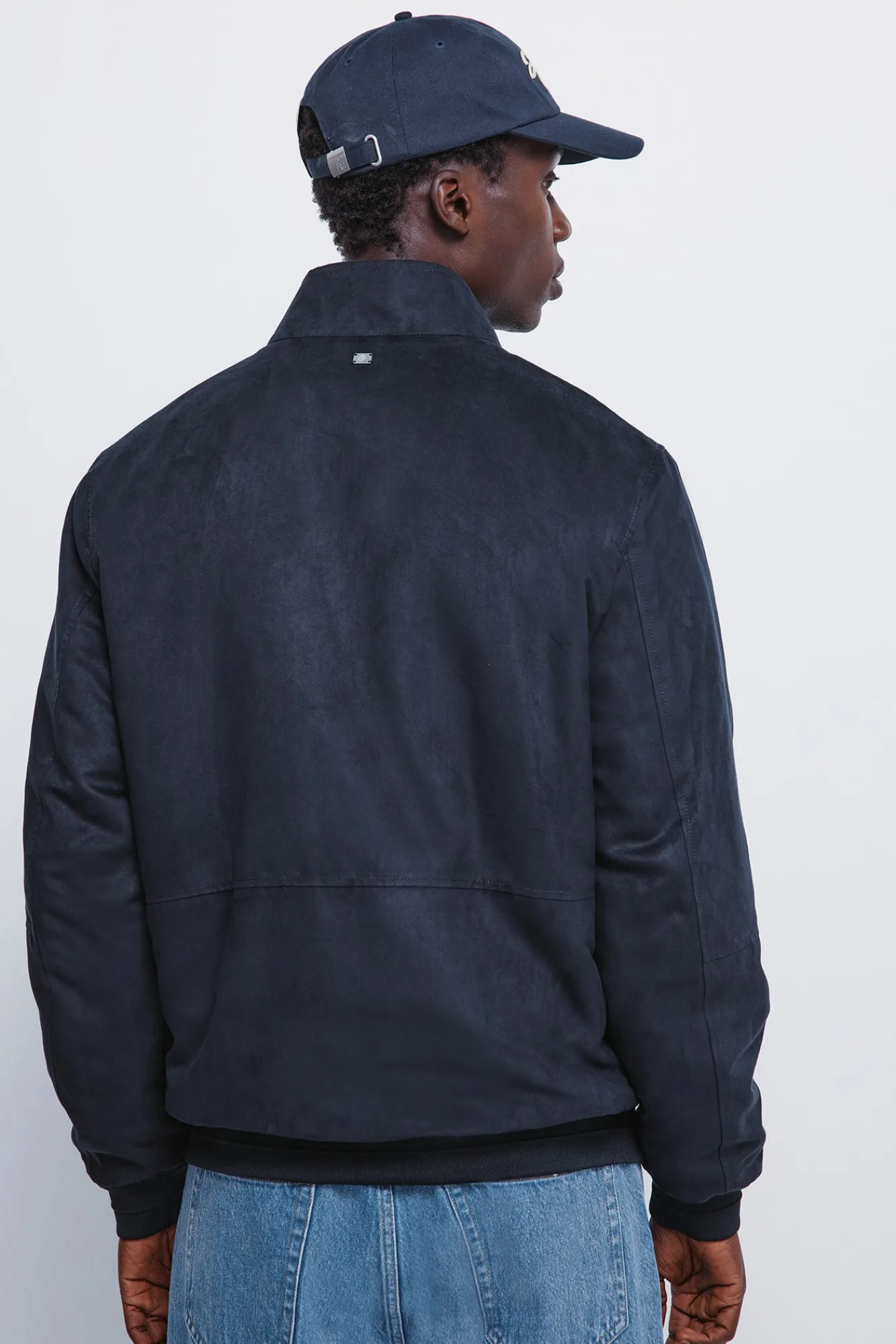 Hot Springfield Blouson matelassé effet daim bleu