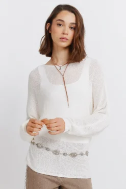 Clearance Springfield Boat neck jumper marron
