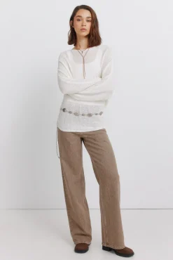 Clearance Springfield Boat neck jumper marron