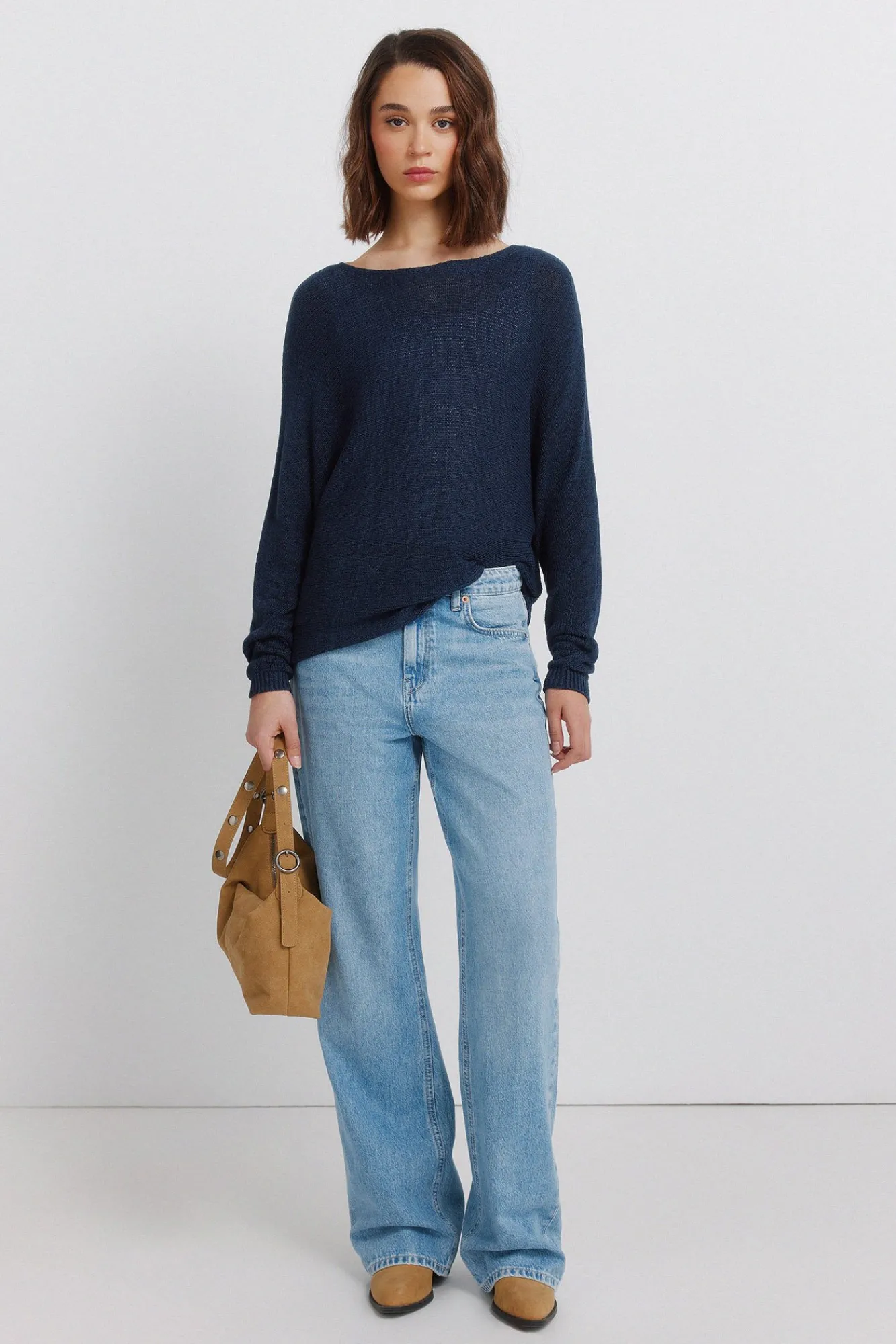 Outlet Springfield Boat neck jumper bleu