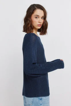Outlet Springfield Boat neck jumper bleu