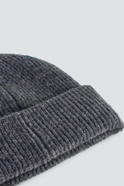 Hot Springfield Bonnet en tricot en maille gris