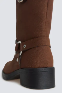 New Springfield Botte biker marron nude