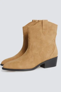 Online Springfield Bottes cowboy effet daim marron