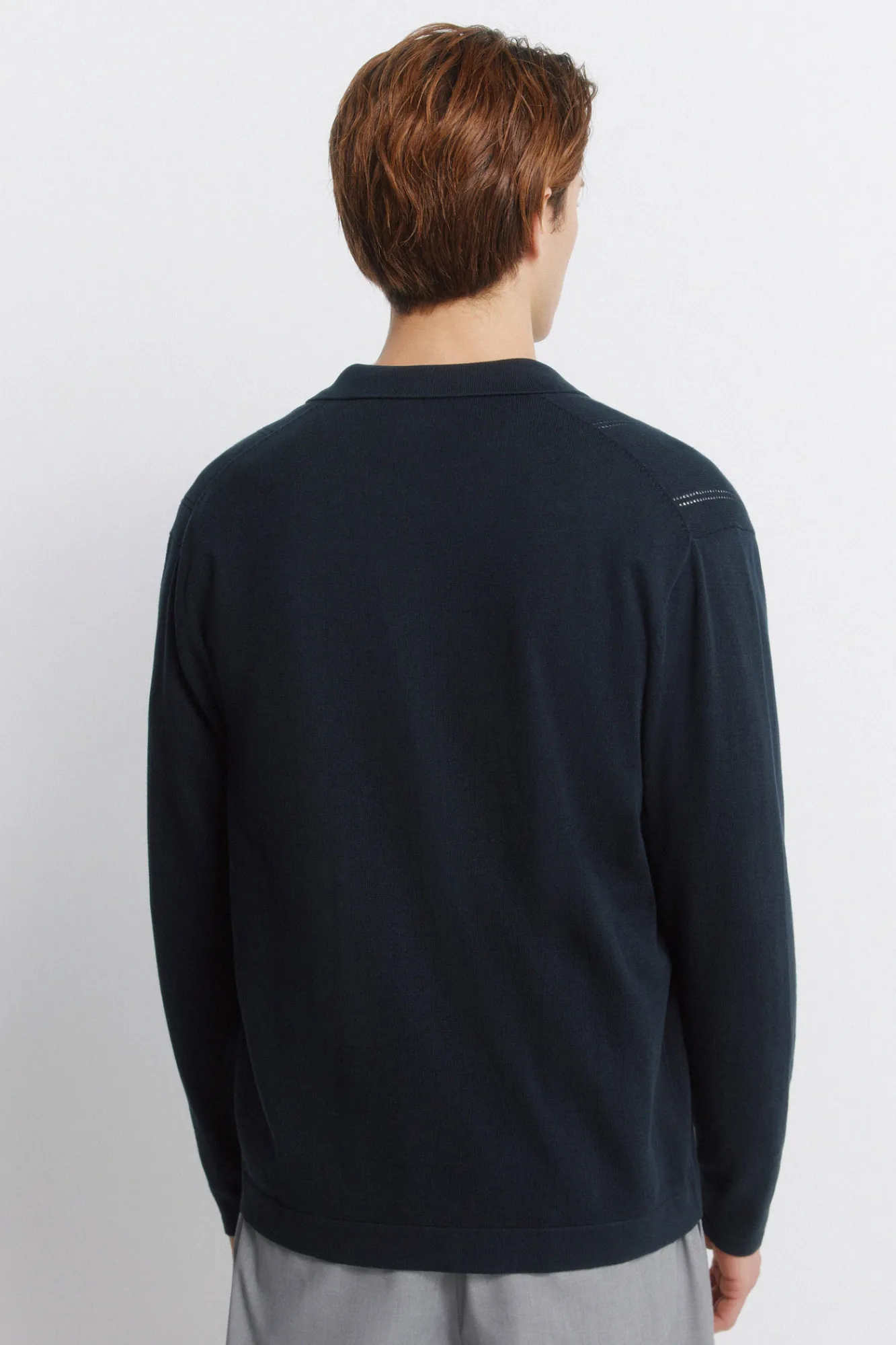 Online Springfield Cardigan à boutons col polo bleu
