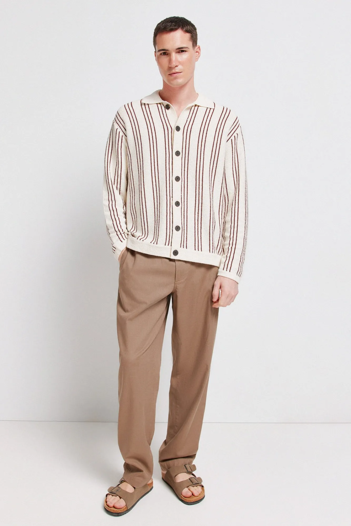 Discount Springfield Cardigan à rayures fantaisie blanc