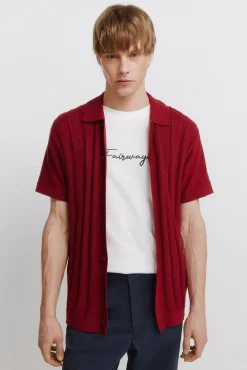 Springfield Cardigan à structure fantaisie rouge