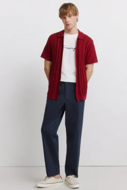 Springfield Cardigan &agrave; structure fantaisie rouge