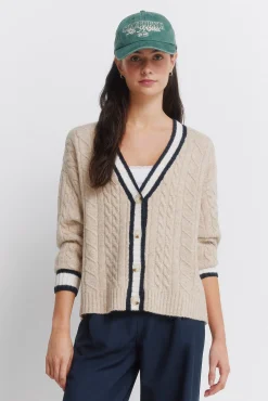 Sale Springfield Cardigan torsadé bleu