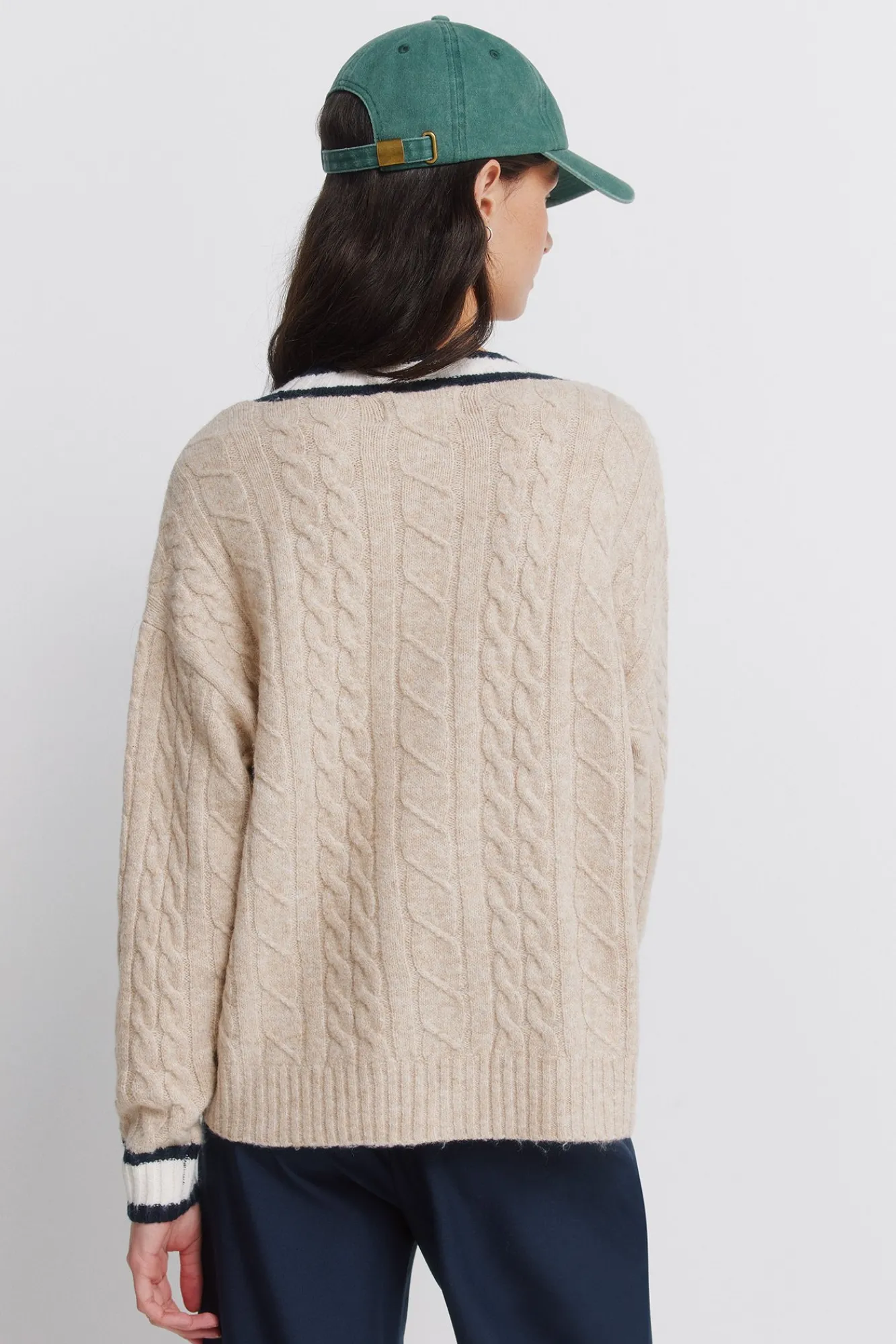 Sale Springfield Cardigan torsadé bleu