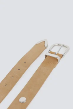 Outlet Springfield Ceinture à clous en daim camel