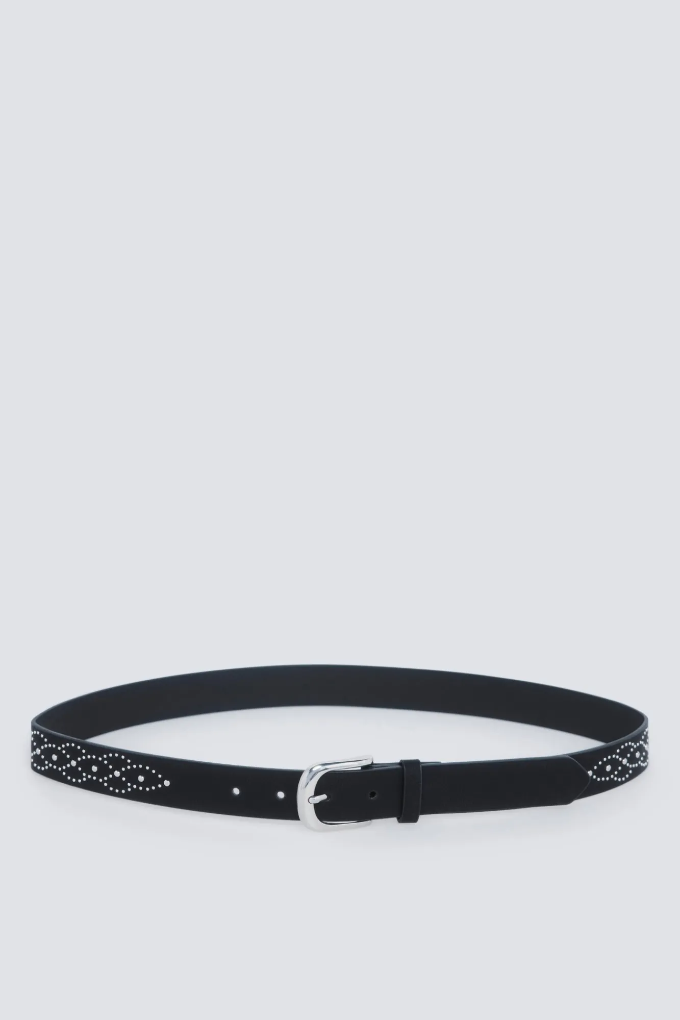 Hot Springfield Ceinture à frise et clous noir