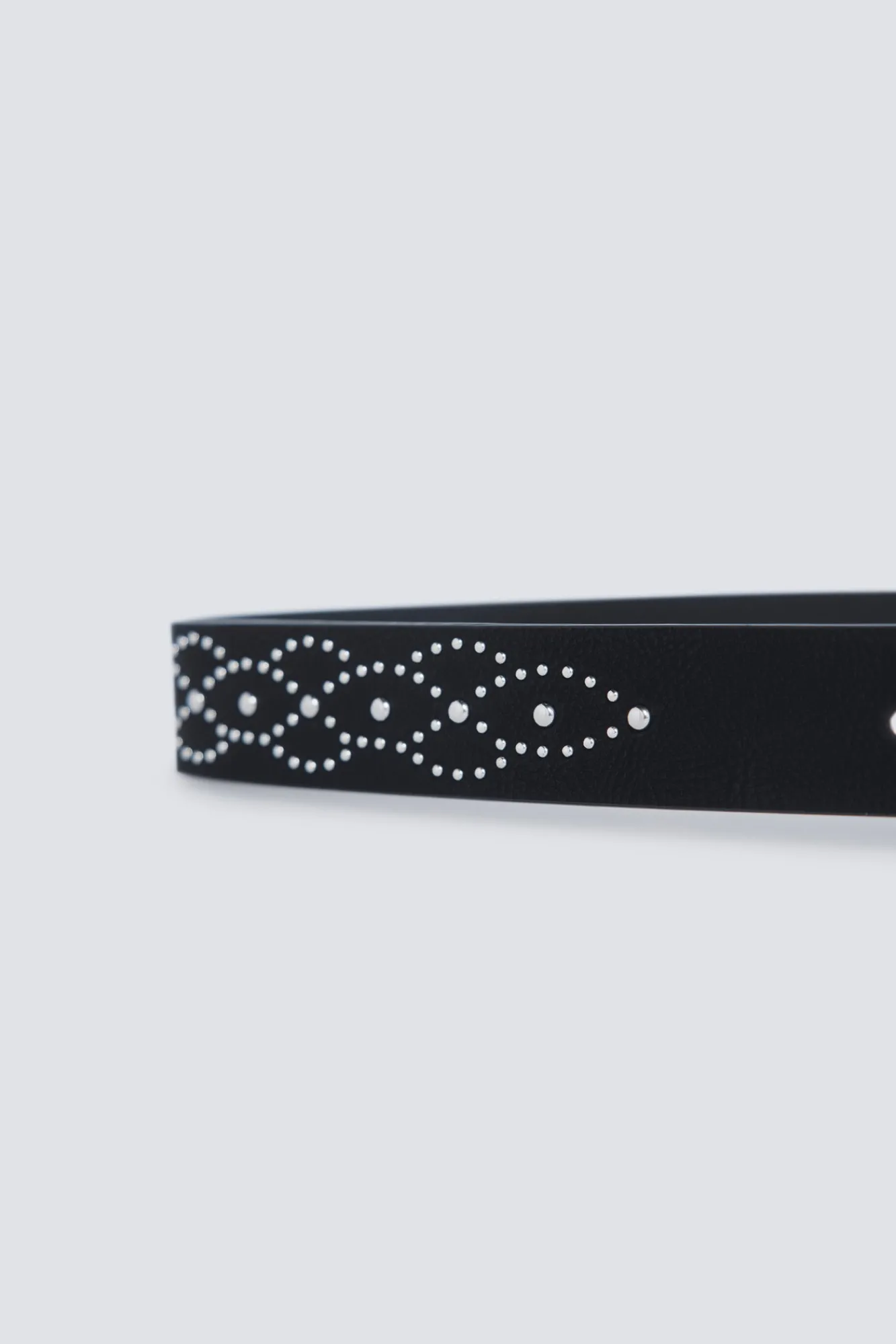 Hot Springfield Ceinture à frise et clous noir