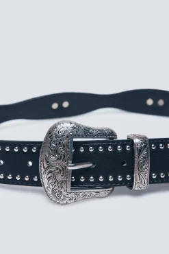 Sale Springfield Ceinture de cow-boy clout&eacute;e noir