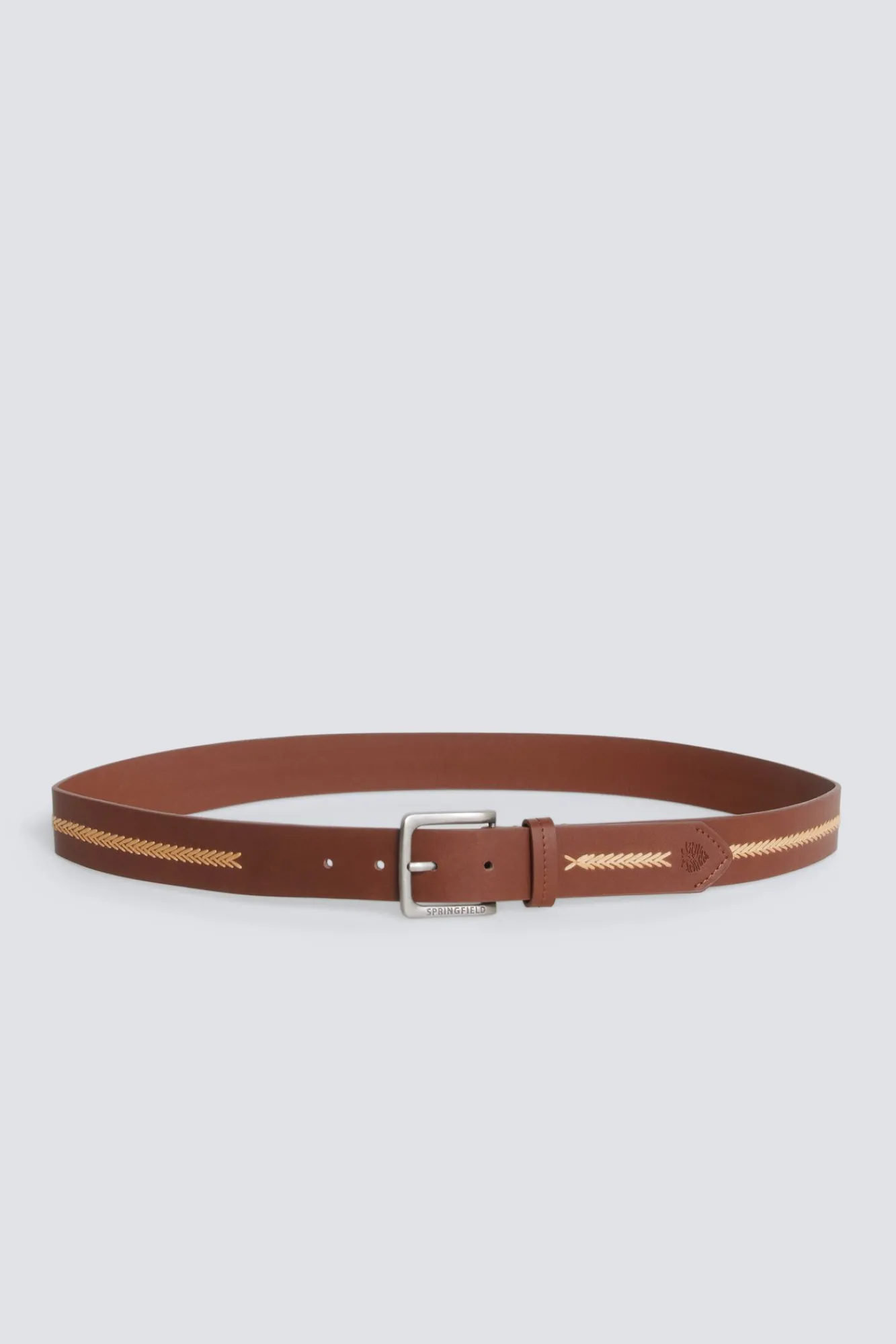 Springfield Ceinture effet cuir à motifs ethniques vison