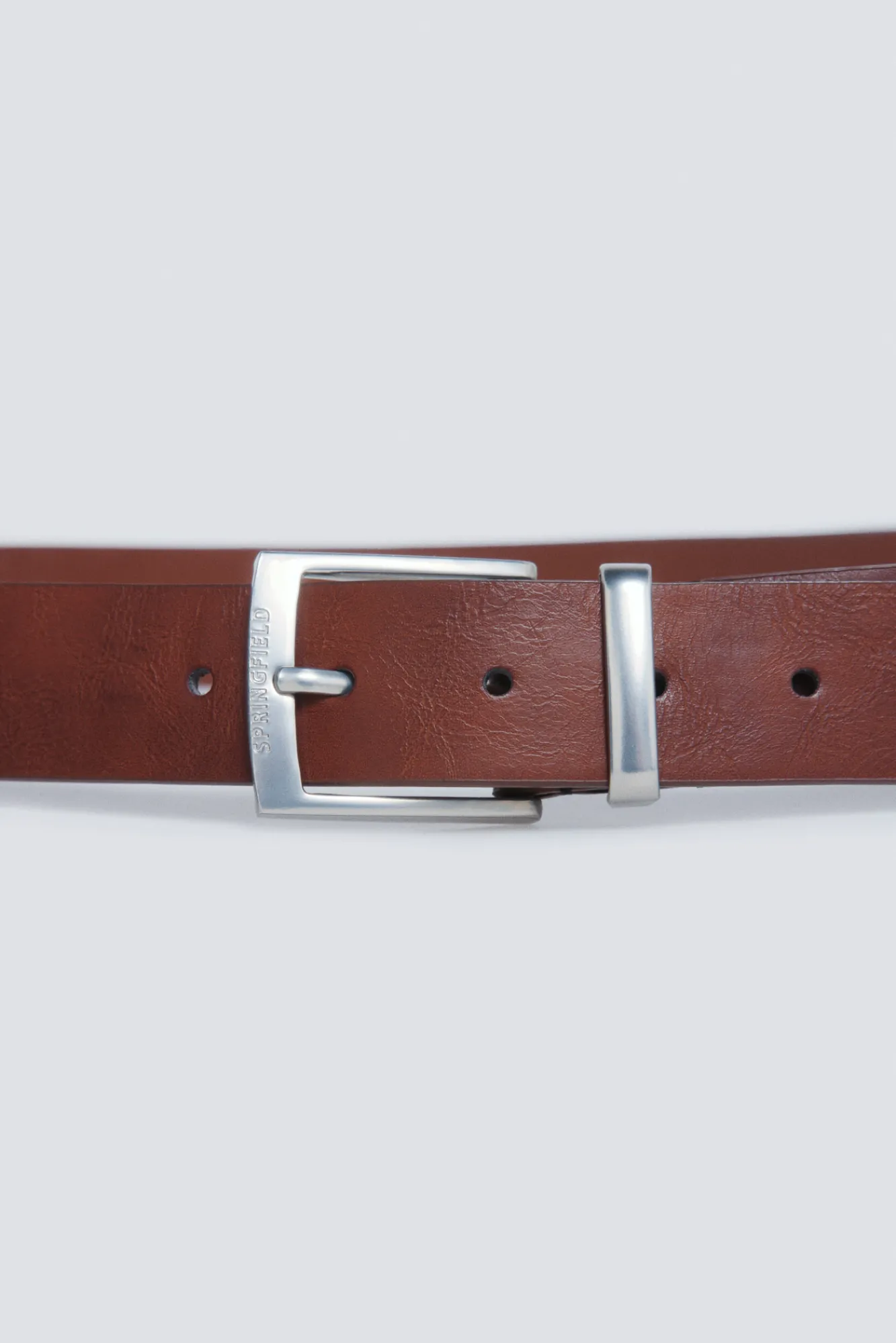 Discount Springfield Ceinture effet cuir avec couture centrale vison
