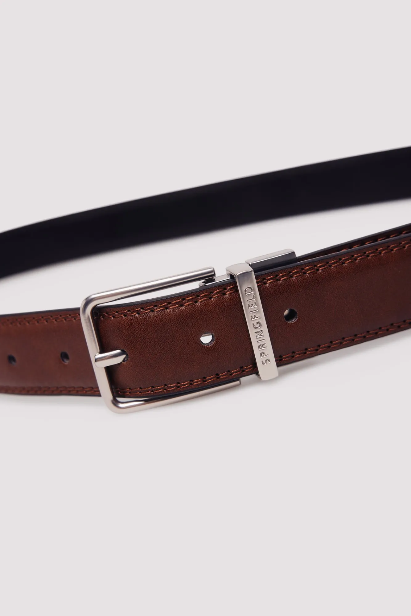 New Springfield Ceinture effet cuir basique vison