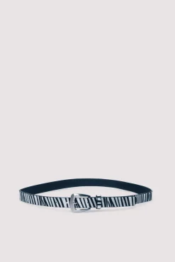 New Springfield Ceinture fine en z&egrave;bre noir