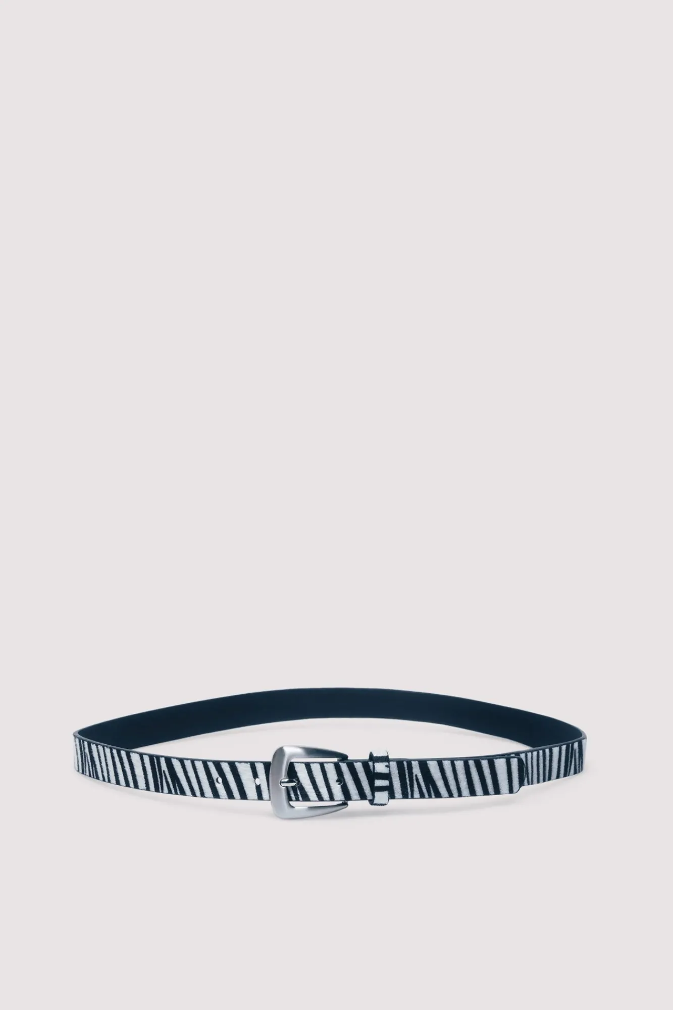 New Springfield Ceinture fine en zèbre noir
