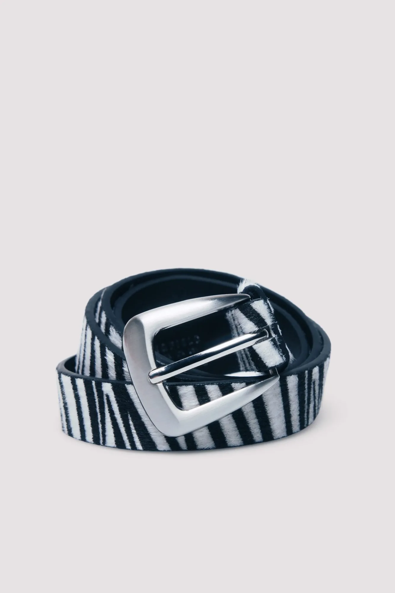 New Springfield Ceinture fine en zèbre noir