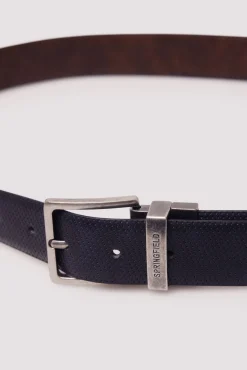 Online Springfield Ceinture r&eacute;versible microperfor&eacute;e bleu