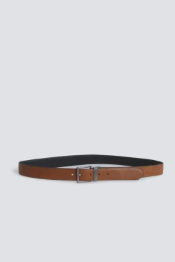 New Springfield Ceinture r&eacute;versible micro-perfor&eacute;e noir
