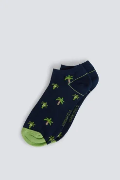 Sale Springfield Chaussette cheville palmier bleu