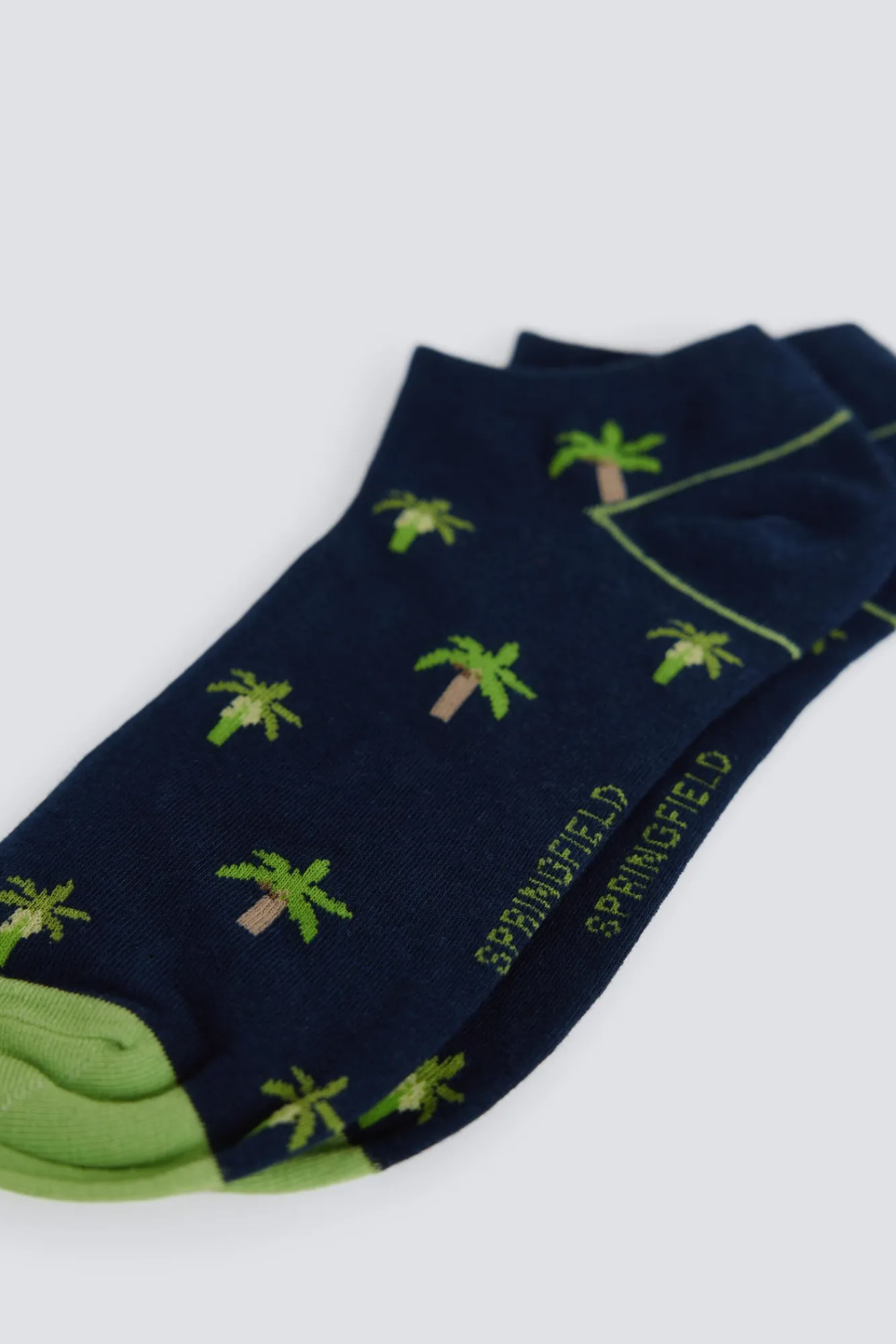 Sale Springfield Chaussette cheville palmier bleu