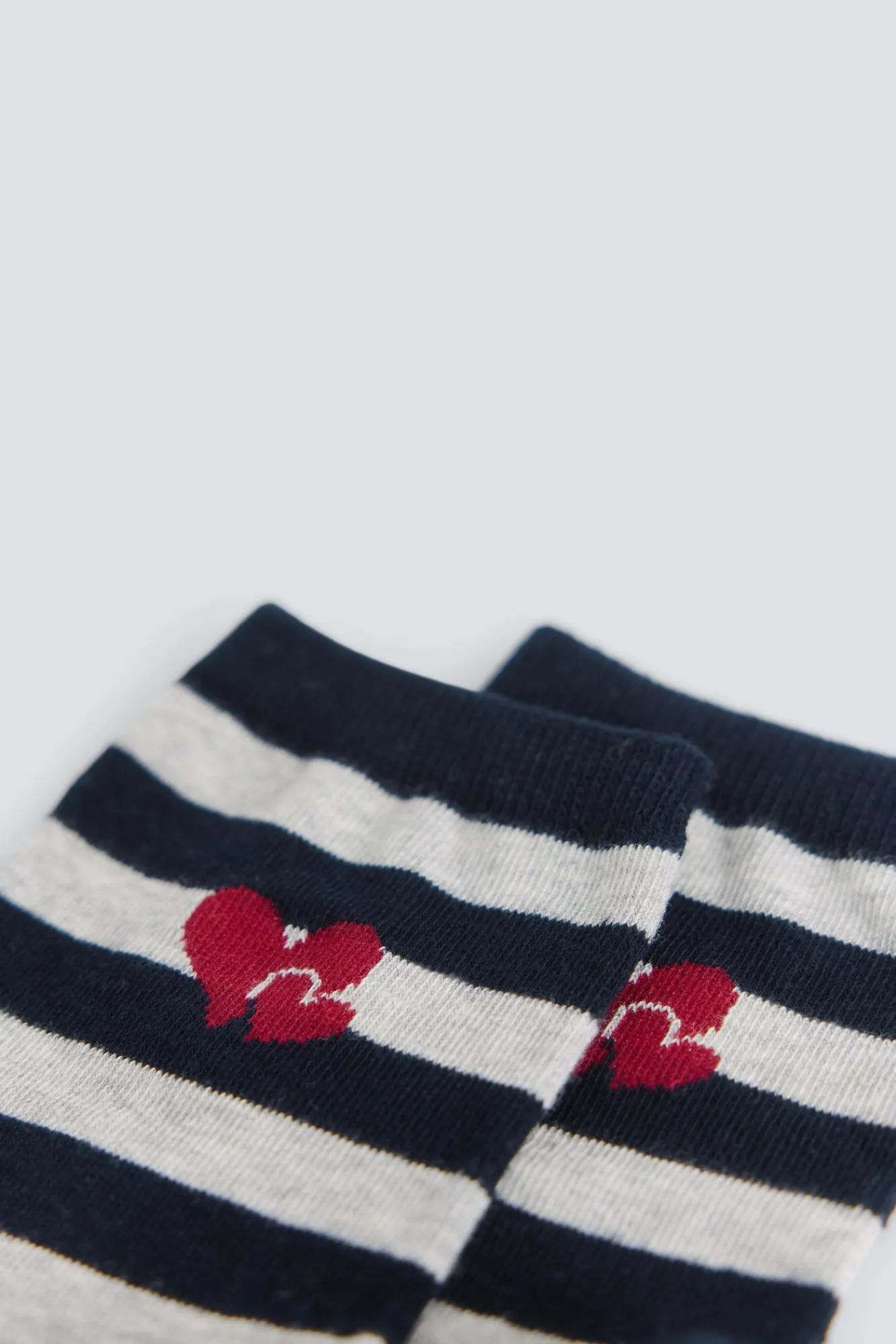 Online Springfield Chaussette longue à rayures cœurs gris