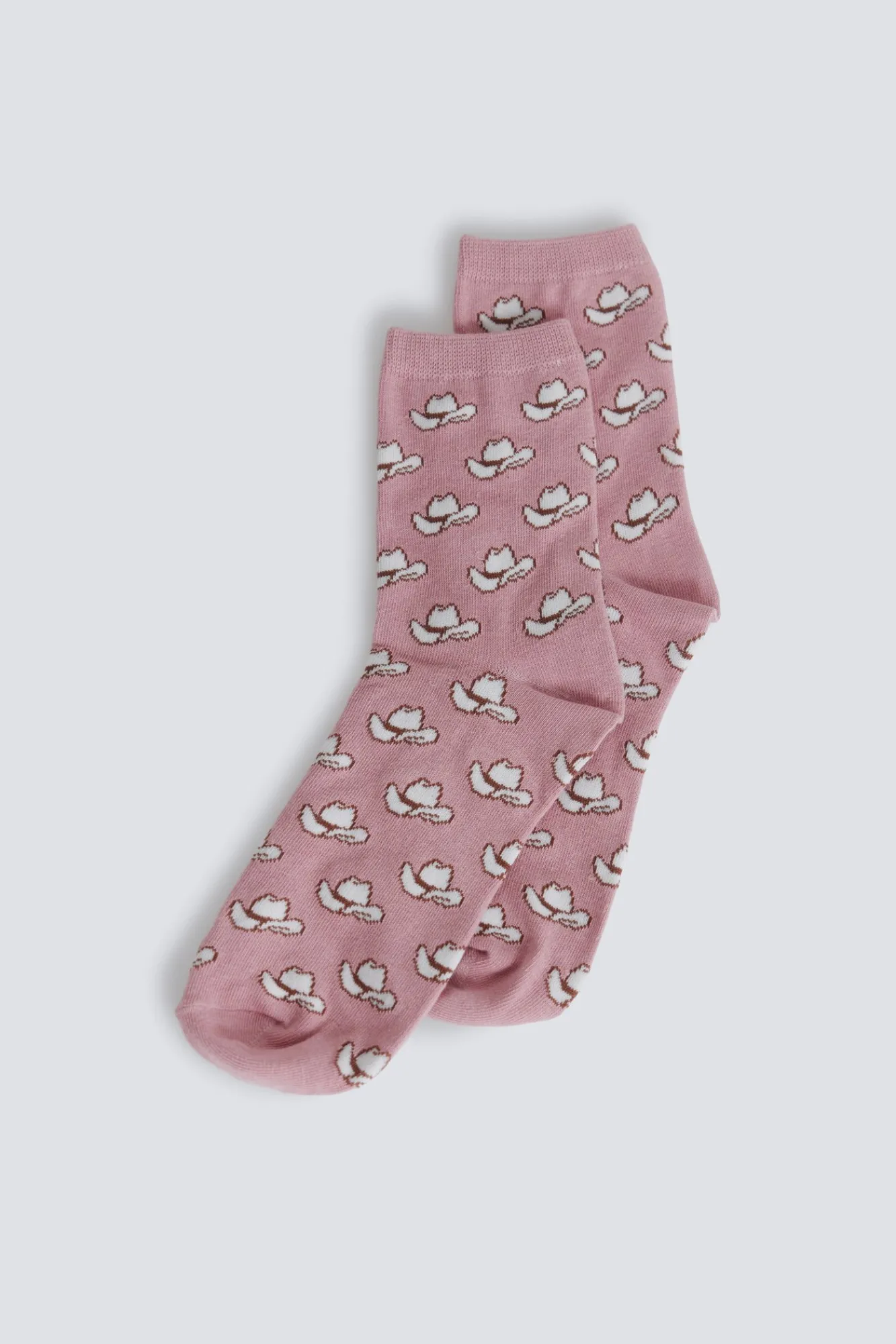 Springfield Chaussette longue à motifs chapeaux marron
